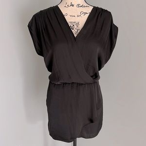 Silky Black Dress Romper